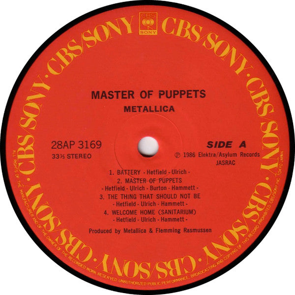 Metallica - Master Of Puppets (LP, Album)