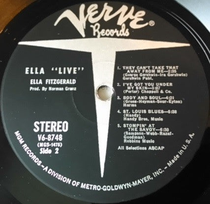 Ella Fitzgerald - Ella Live (LP, Album, Comp)