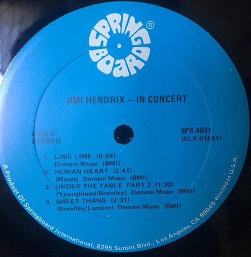 Jimi Hendrix - In Concert (LP, Comp)