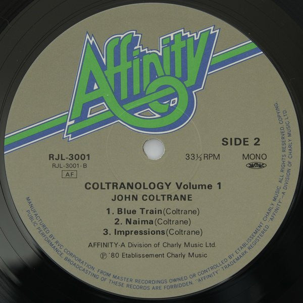 John Coltrane - Coltranology Volume One (LP, Album, Mono)