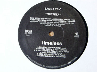 Samba Trio (2) - Tristeza (LP, Album, RE)