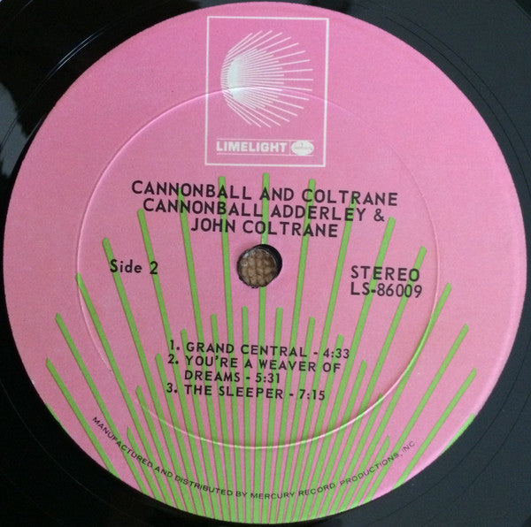 Cannonball* & Coltrane* - Cannonball & Coltrane (LP, Album, RE, Phi)