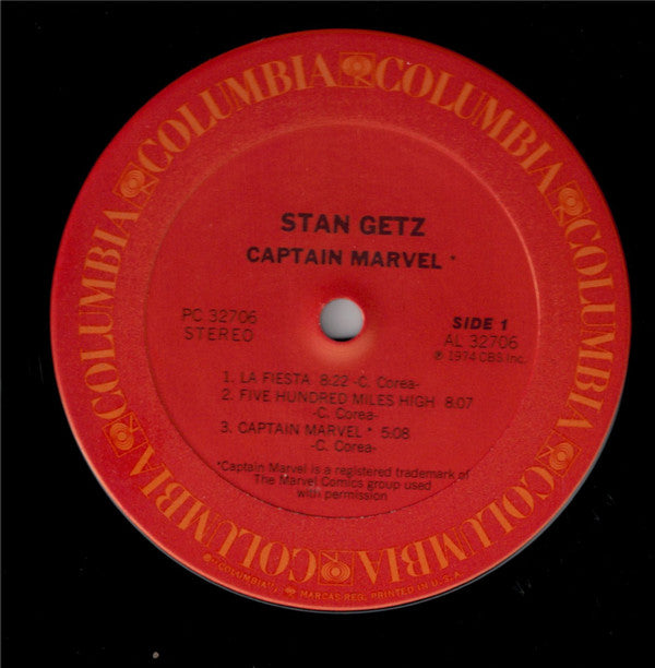 Stan Getz - Captain Marvel (LP, Album, Pit)