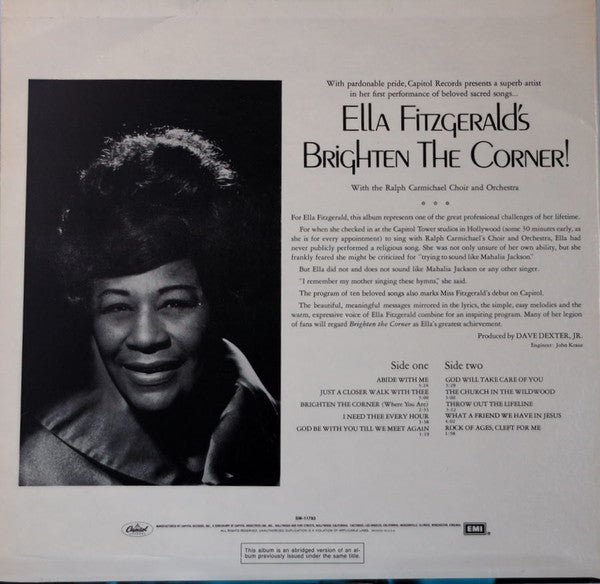 Ella Fitzgerald - Brighten The Corner (LP, Album, RE, Abr)