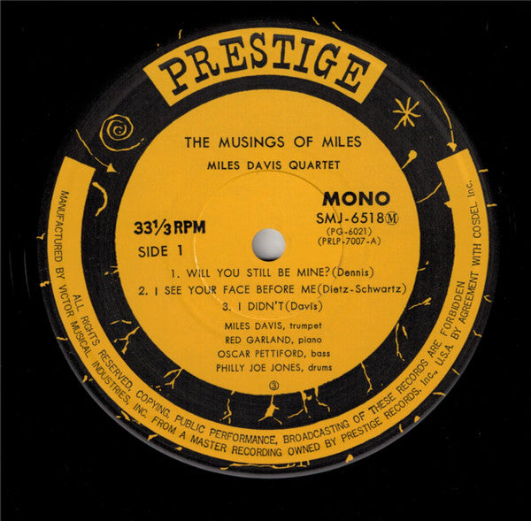 Miles Davis - The Musings Of Miles (LP, Album, Mono, RE)