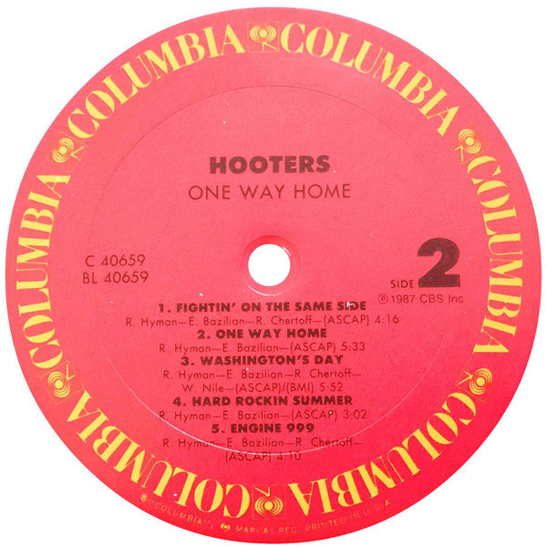 Hooters* - One Way Home (LP, Album, Car)