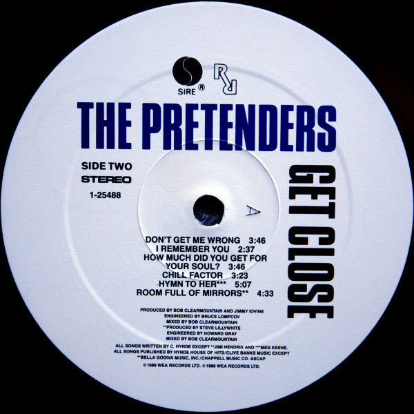 The Pretenders - Get Close (LP, Album, All)