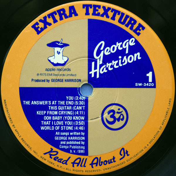 George Harrison - Extra Texture (Read All About It) (LP, Album, Win)