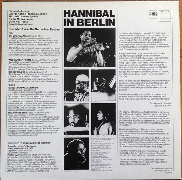 Hannibal* - In Berlin (LP, Album)