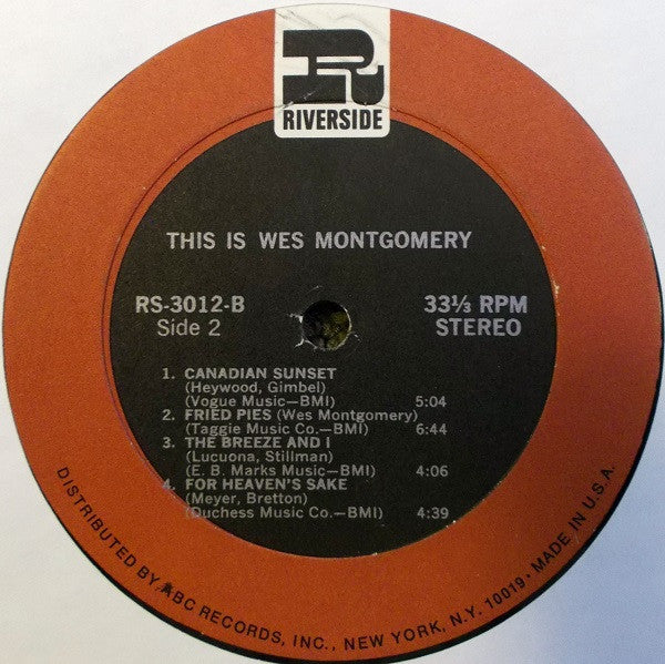 Wes Montgomery - This Is Wes Montgomery (LP, RE, RM)