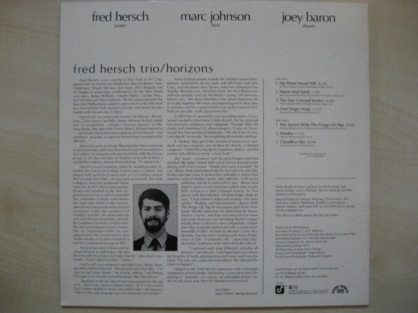 Fred Hersch Trio* - Horizons (LP, Album)