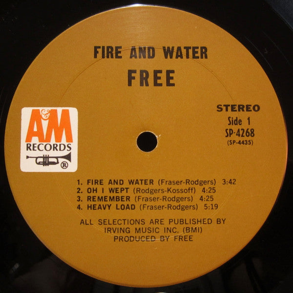 Free - Fire And Water (LP, Album, Pit)