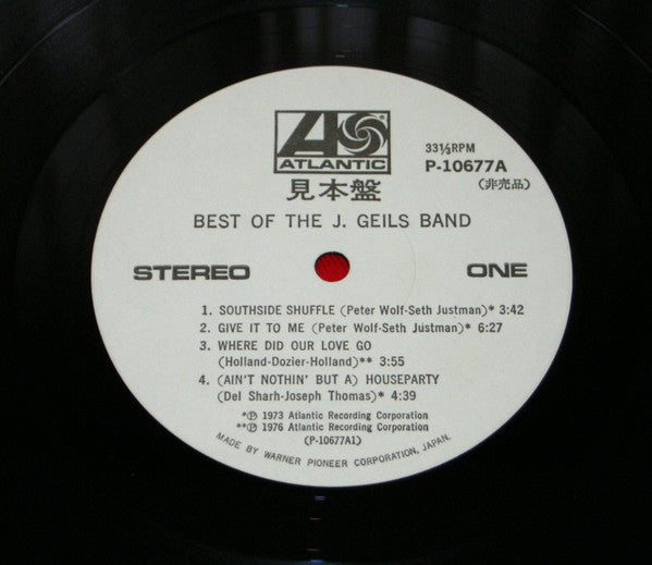 The J. Geils Band - Best Of The J. Geils Band (LP, Comp, Promo)