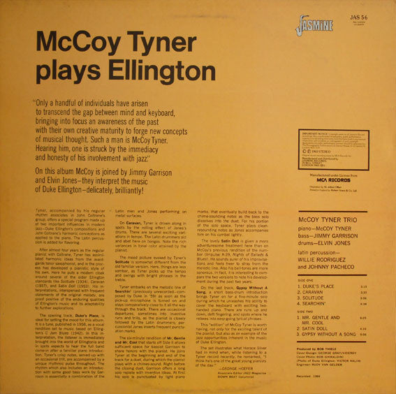 McCoy Tyner - McCoy Tyner Plays Ellington (LP, Album, RE)