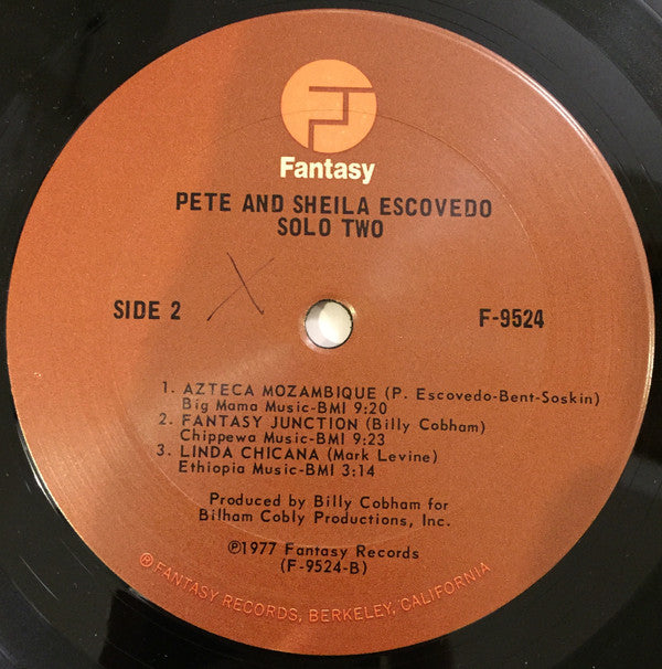 Pete & Sheila Escovedo - Solo Two (LP, Album)