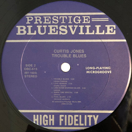 Curtis Jones - Trouble Blues (LP, Album, RE, RM)