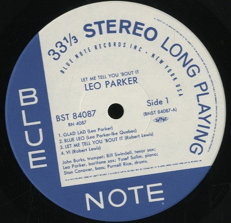 Leo Parker - Let Me Tell You 'Bout It (LP, Album, Ltd, RE)