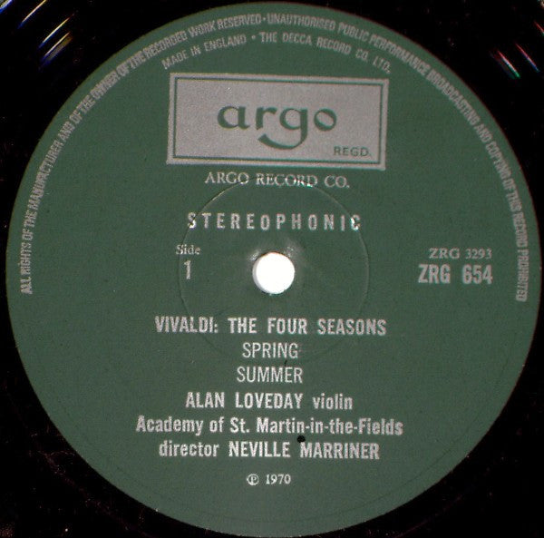 Antonio Vivaldi - The Four Seasons(LP, RP)