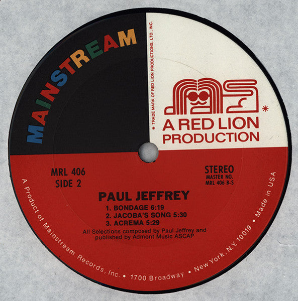 Paul Jeffrey - Paul Jeffrey (LP, Album, Pit)