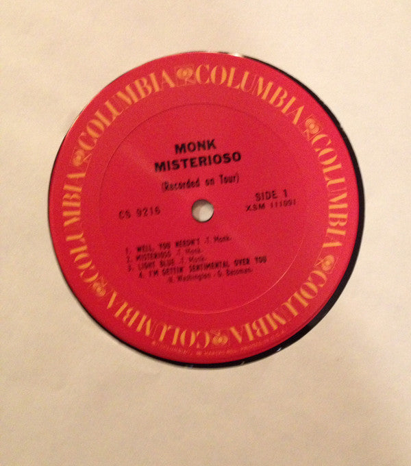 Thelonious Monk - Misterioso (Recorded On Tour) (LP, Album, RE)