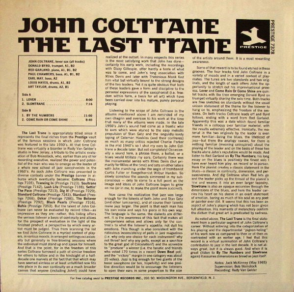 John Coltrane - The Last Trane (LP, Album, RE, RM)