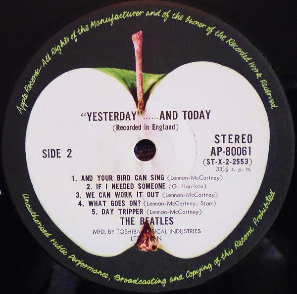 The Beatles - "Yesterday"...... And Today (LP, Comp, RE, ¥2,)