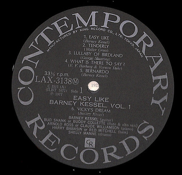 Barney Kessel - Easy Like (LP, Album, Mono, Ltd, RE)