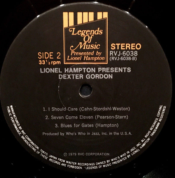 Dexter Gordon - Lionel Hampton Presents Dexter Gordon (LP)