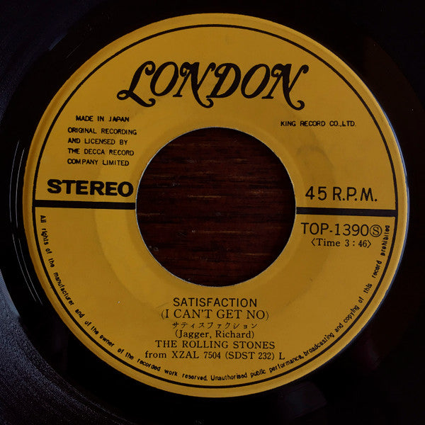 The Rolling Stones - (I Can't Get No) Satisfaction (7"", Single)