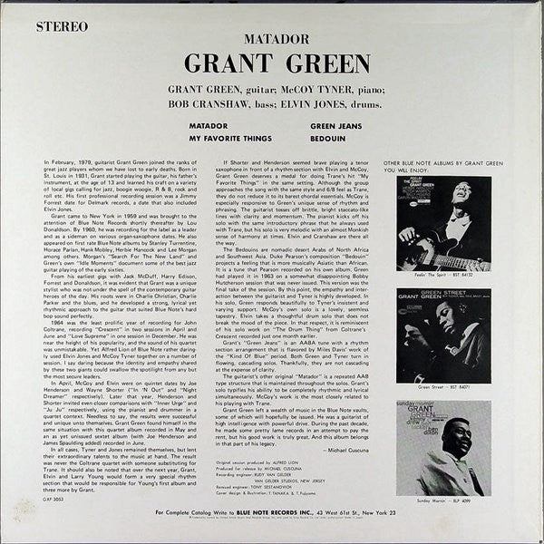 Grant Green - Matador (LP, Album, Ltd)