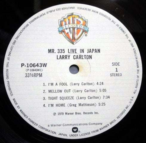 Larry Carlton - Mr. 335 - Live In Japan = ライヴ・イン・ジャパン(LP, Album)