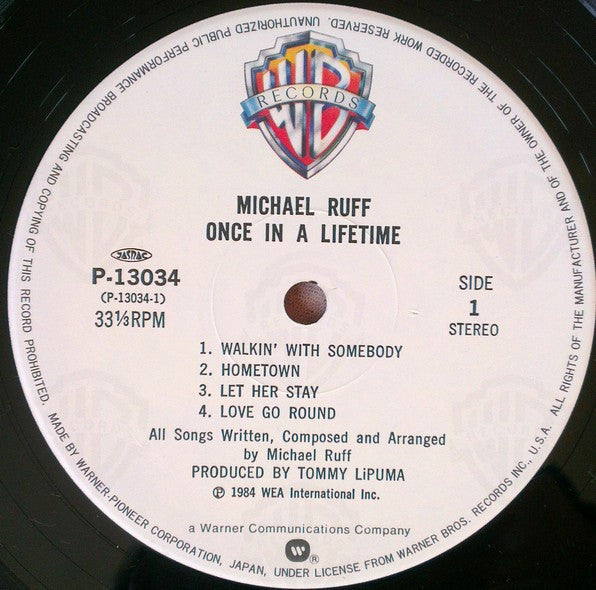 Michael Ruff (2) - Once In A Lifetime (LP, Album)