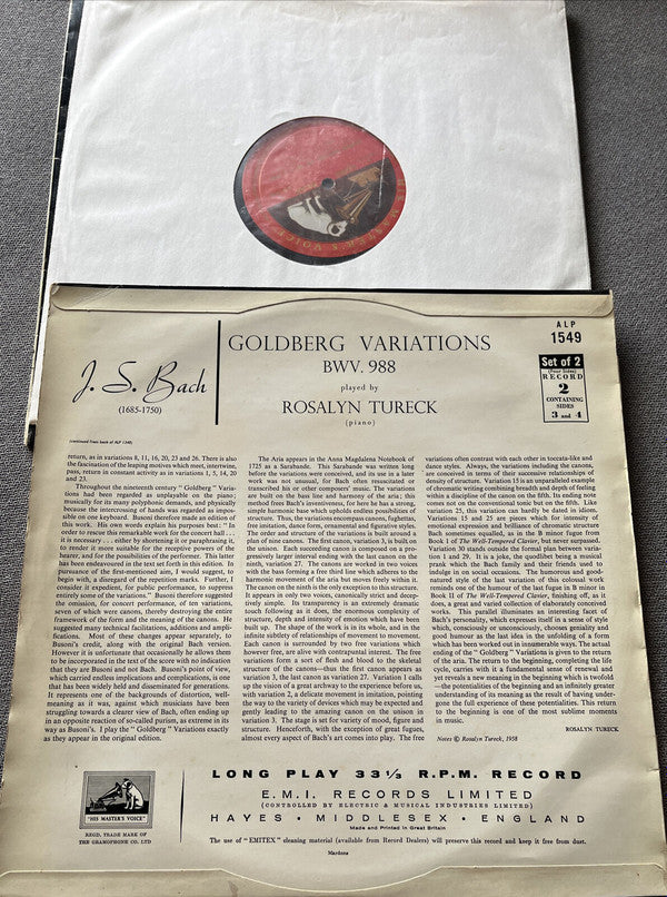 Johann Sebastian Bach - J. S. Bach: Goldberg Variations (record 2)(...