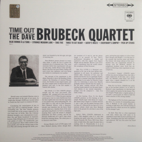The Dave Brubeck Quartet - Time Out (LP, Album, RE, 180)