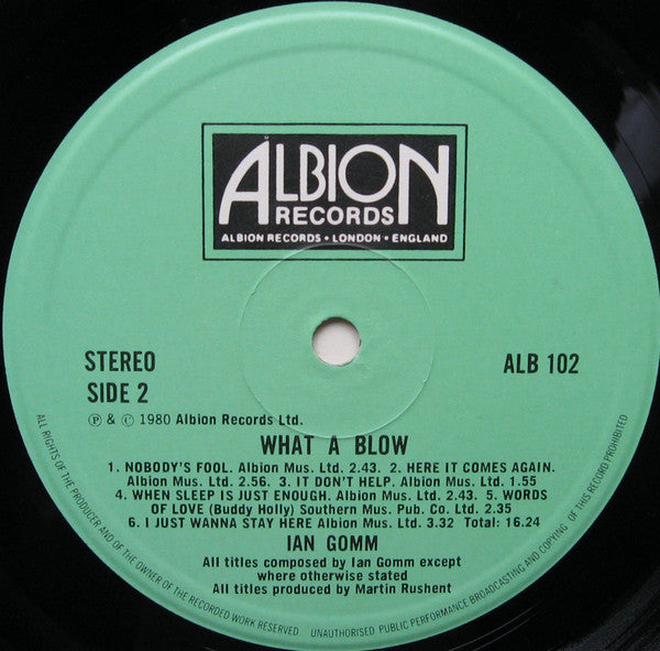 Ian Gomm - What A Blow (LP, Album)