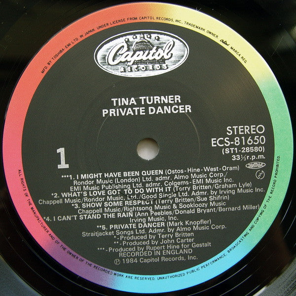 Tina Turner - Private Dancer (LP, Album, US )