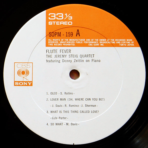 Jeremy Steig - Flute Fever (LP, Album, RE)