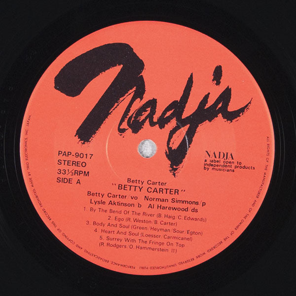 Betty Carter - Betty Carter (LP, Album, RE)