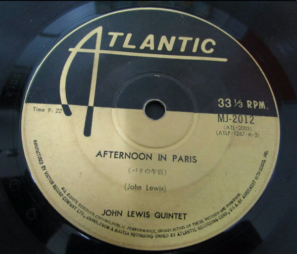John Lewis (2) & Sacha Distel - Afternoon In Paris (7"", Single, Mono)