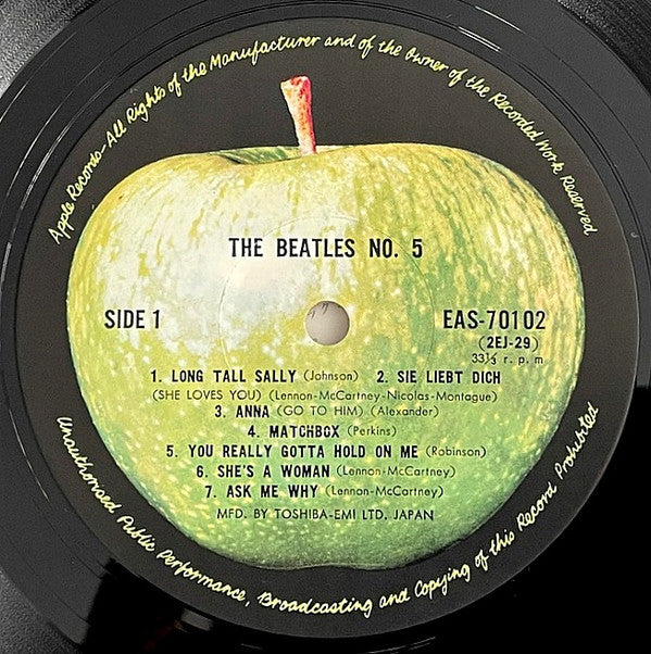 The Beatles - Beatles No. 5 = ビートルズ No. 5(LP, Comp, Mono, RE)