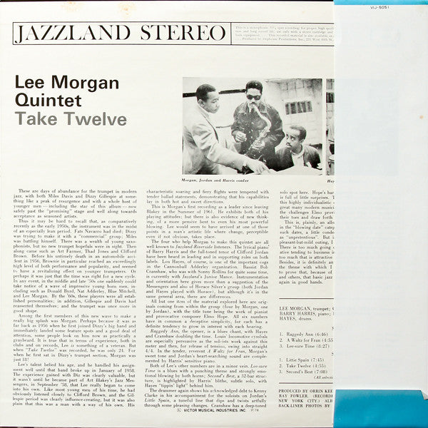 Lee Morgan Quintet - Take Twelve (LP, Album, Ltd, RE)