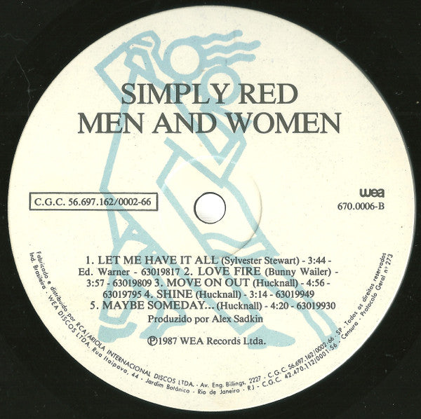 Simply Red - Men And Women (LP, Album)