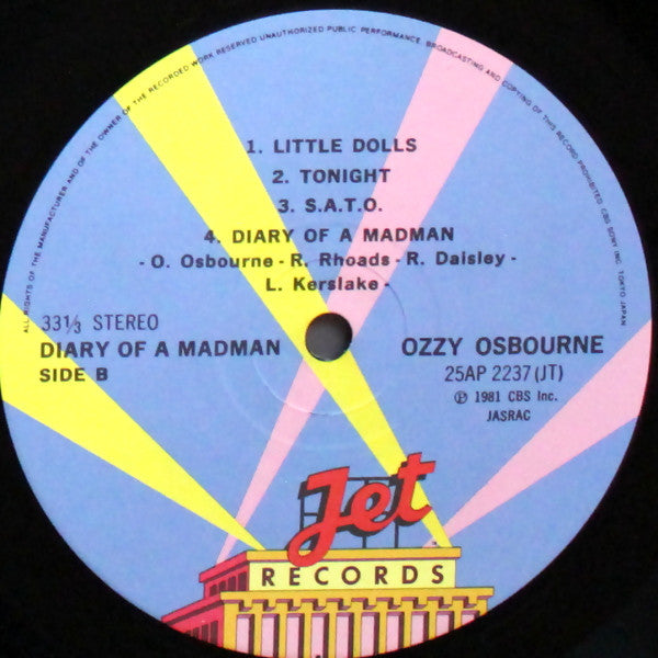 Ozzy Osbourne - Diary Of A Madman (LP, Album)