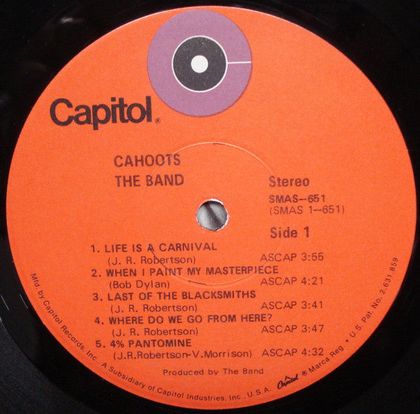 The Band - Cahoots (LP, Album, Win)