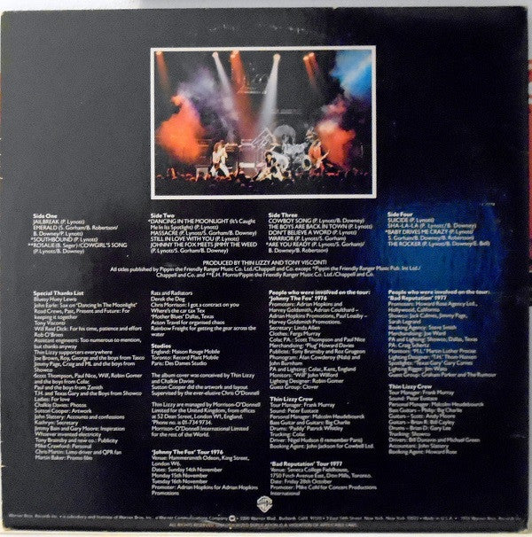 Thin Lizzy - Live And Dangerous (2xLP, Album, Win)