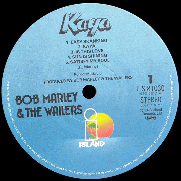 Bob Marley & The Wailers - Kaya (LP, Album)