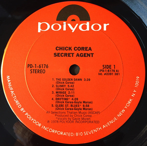Chick Corea - Secret Agent (LP, Album, CP)