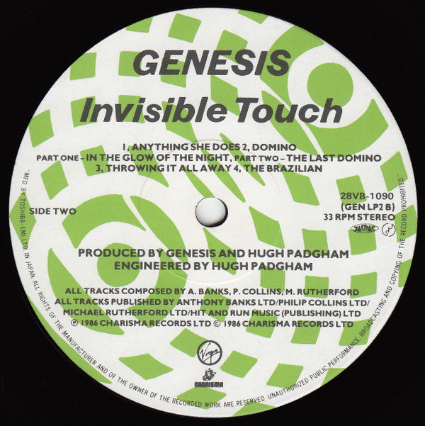 Genesis - Invisible Touch (LP, Album)