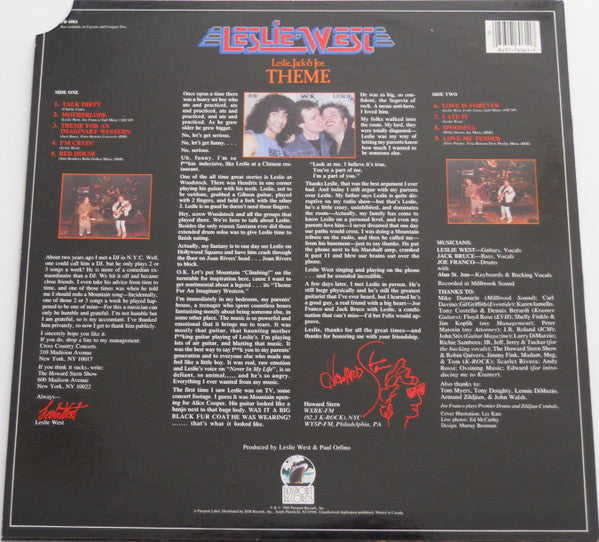 Leslie West - Theme (LP, Album)