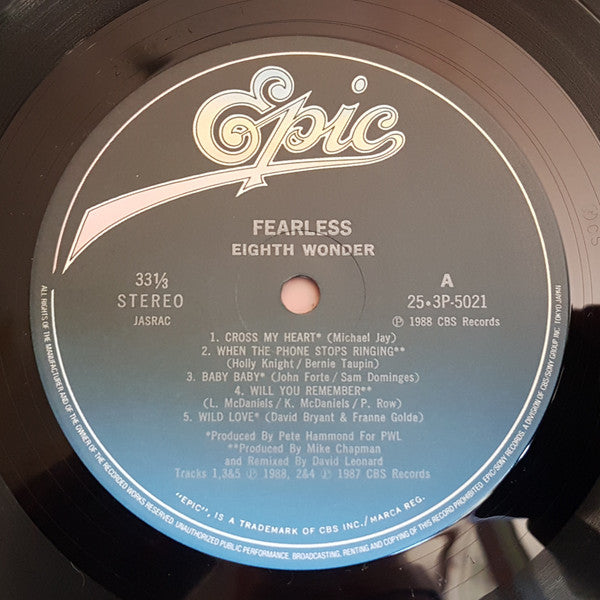 Eighth Wonder = エイス・ワンダー* - Fearless = クロス・マイ・ハート (LP, Album)